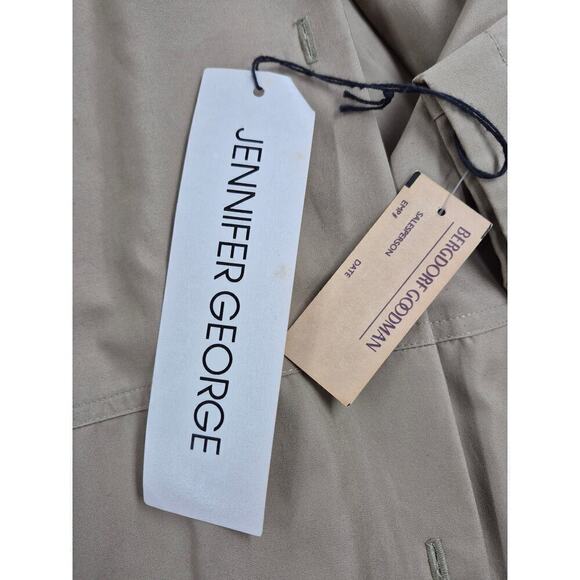 VTG NWT Jennifer George 100% Cotton 1973 Button down Shirt Dress Tan Sz 4 - Picture 6 of 8